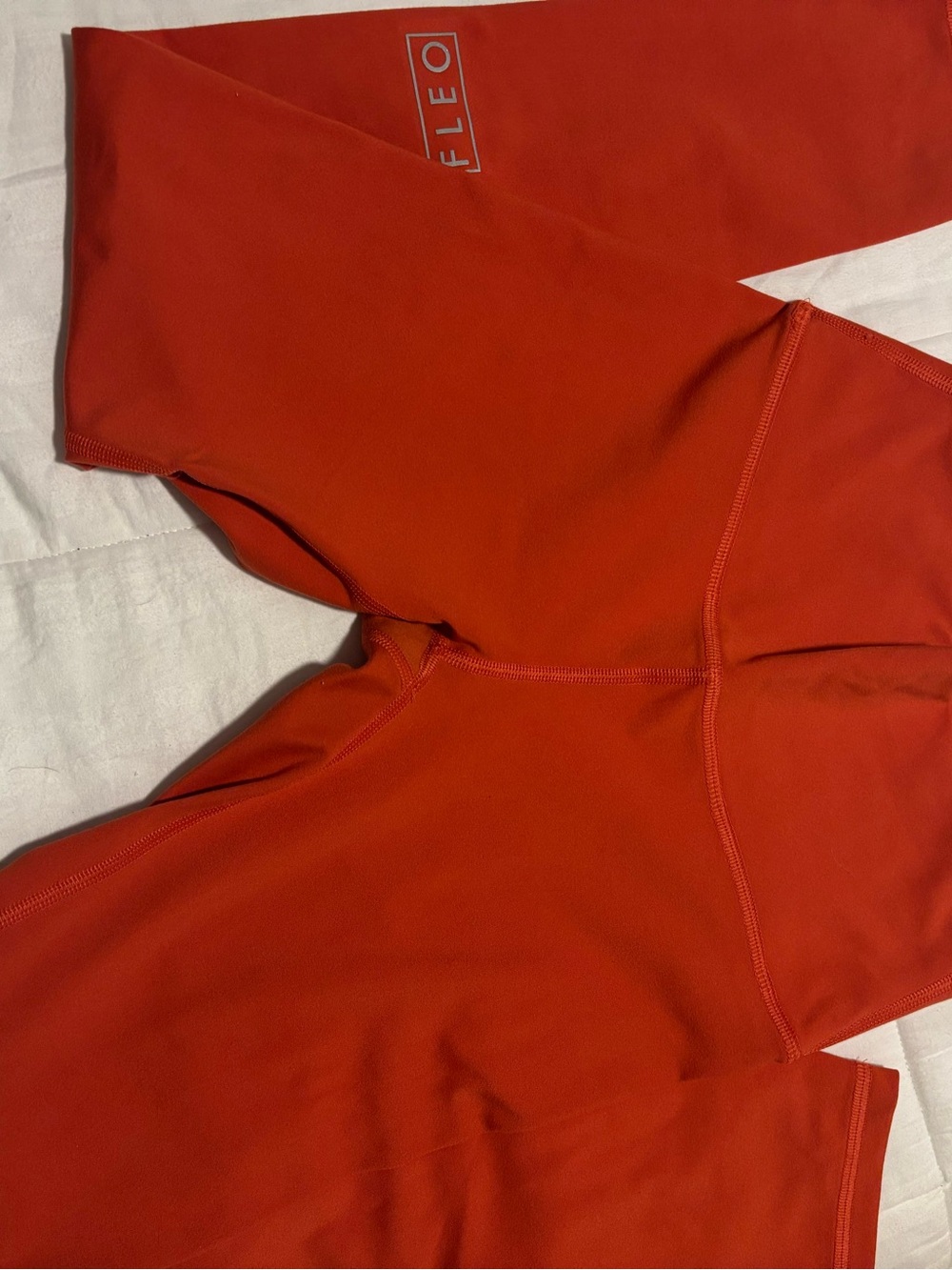 Fleo Red High-Rise Bike Shorts
